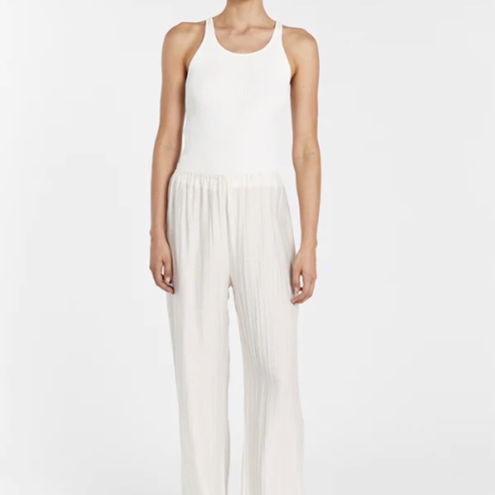 NWT DISSH JOLIE CREAM MARLE DRAWSTRING PANT (US 2) - Picture 3 of 7